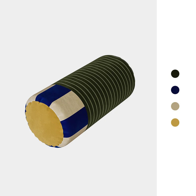 Coussin Cervical Cylindrique en Velours - Support Nuque