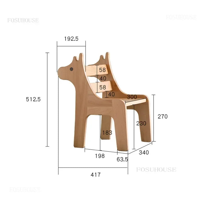 Chaise Enfant Nordique en Bois Massif