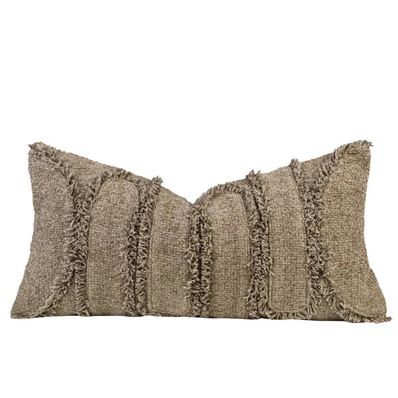 Housse de Coussin Fourrure Noire - Style Art Déco