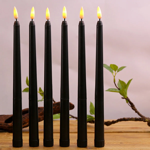 Bougies LED sans Flamme Noires - Lot Décoratif
