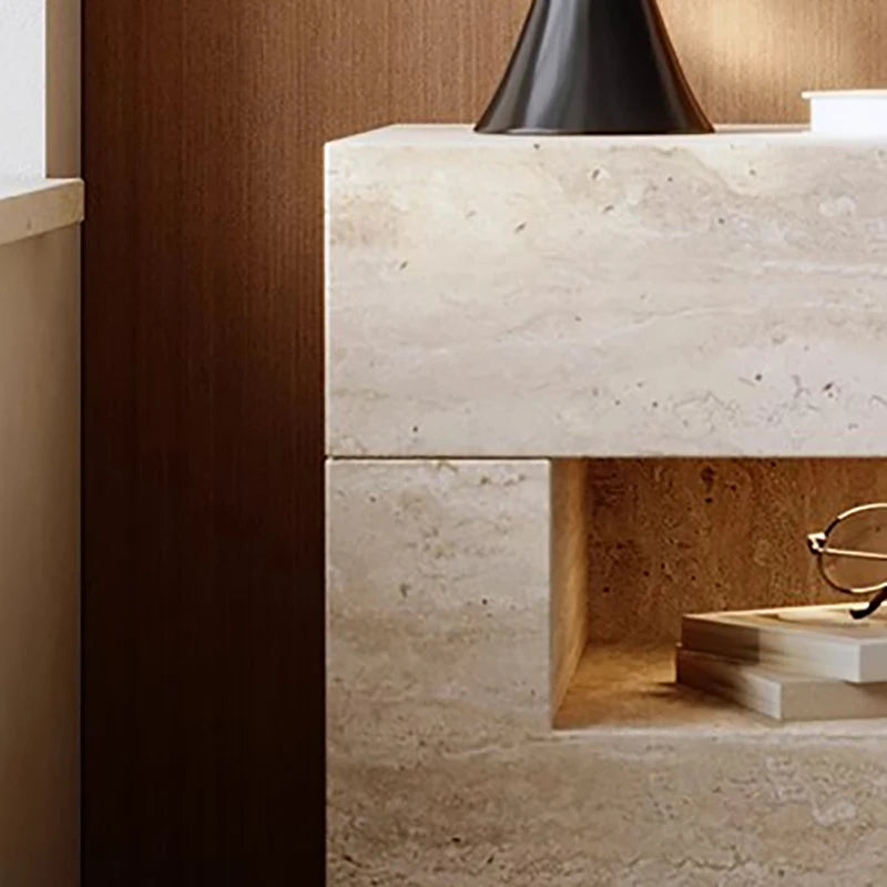 Minimalist Nightstand – 2-Drawer Metal Bedside Table