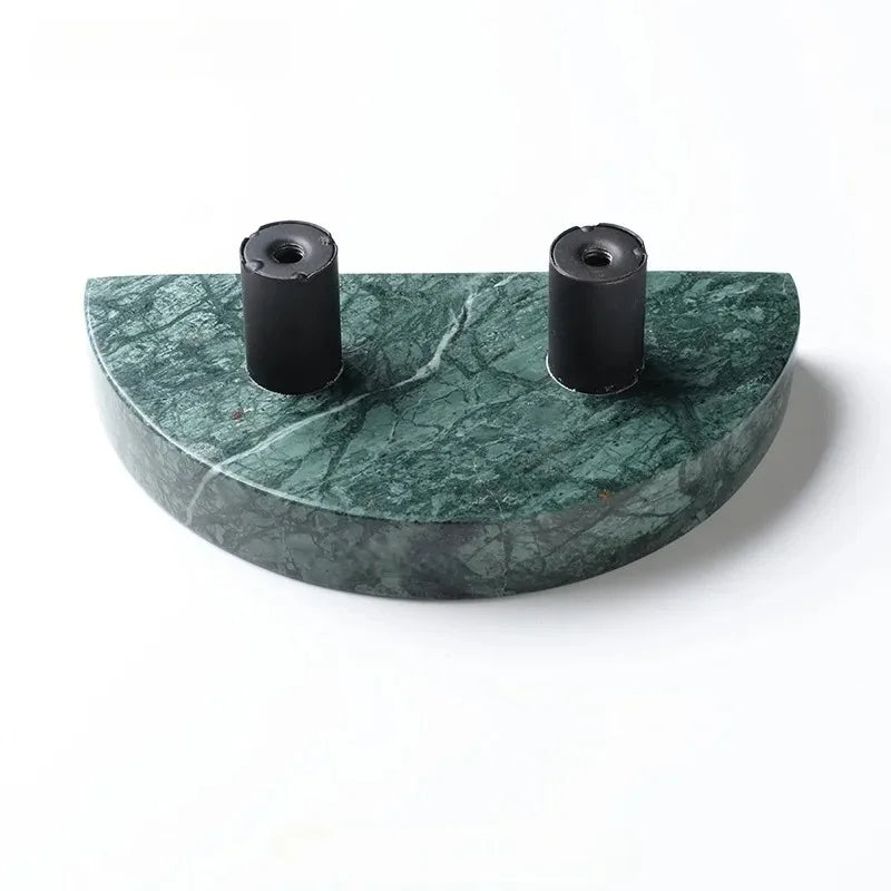 Poignée de Meuble en Marbre et Verre - Style Grec Vert Foncé