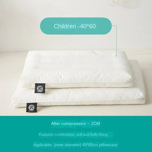 Oreiller Plat en Coton Pur - Soutien Cervical Léger