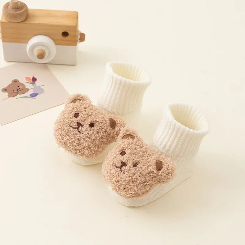 Chaussettes Bébé Hiver Motif Ourson Épaisses