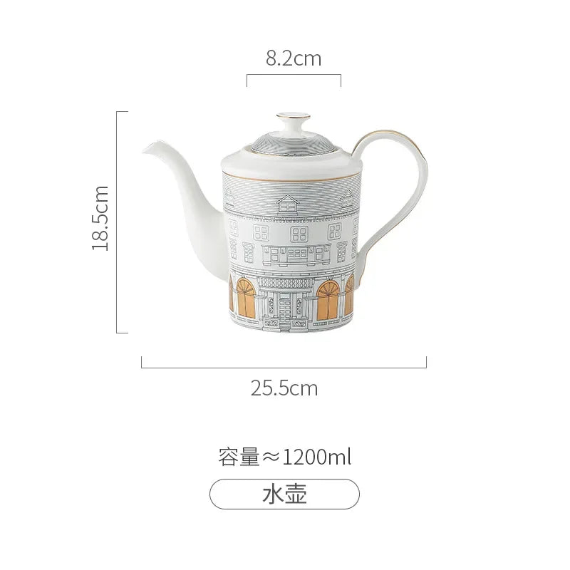 Tasse à Café Française Dorée avec Soucoupe Style Architectural