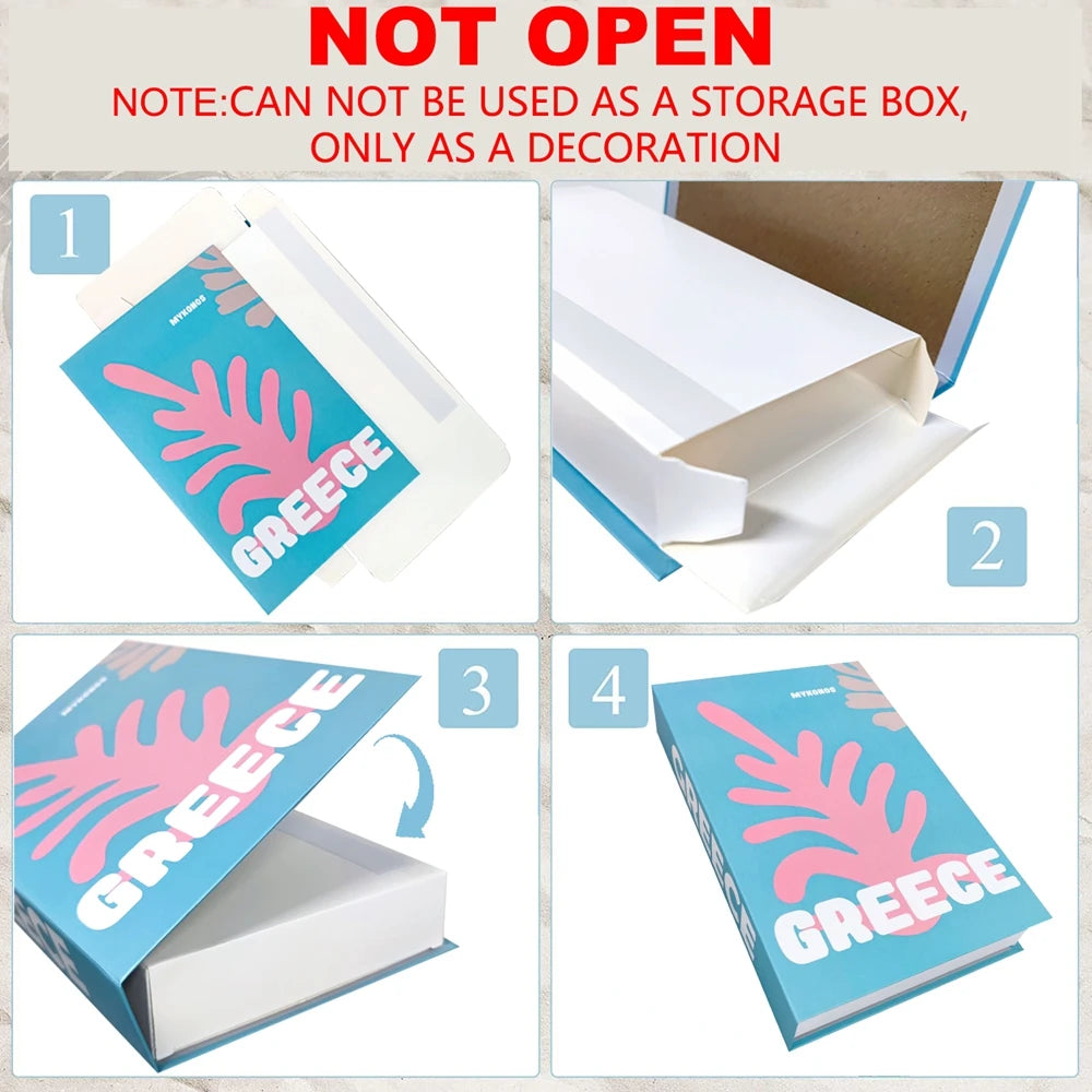 Ensemble Livres Décoratifs Factices Pliables Style Nordique