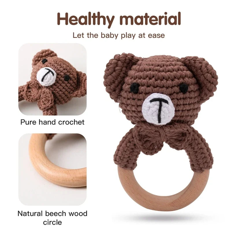 Hochet Bracelet Ourson au Crochet