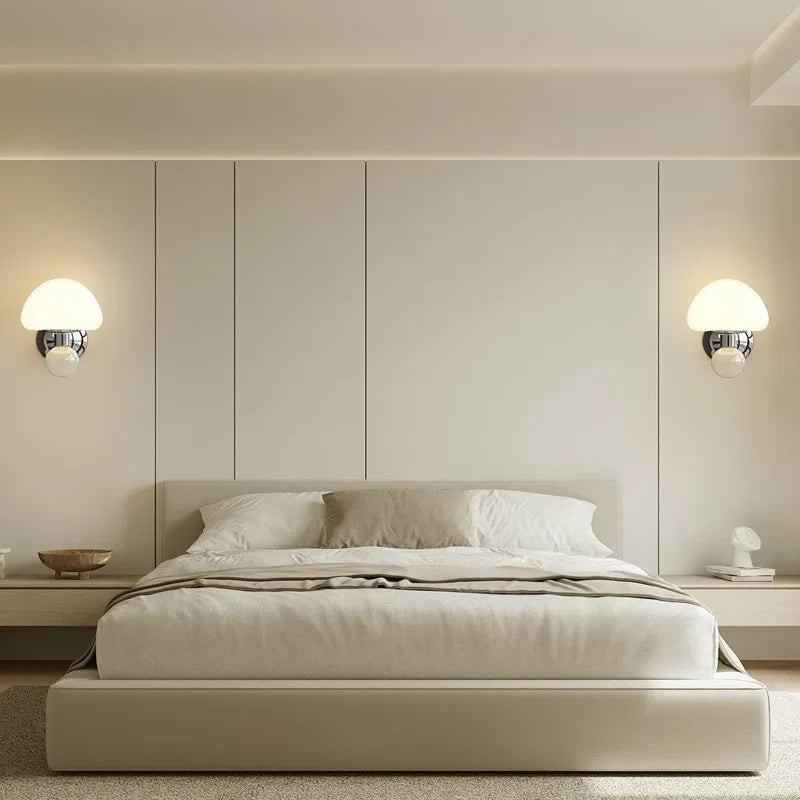 Applique Murale LED Champignon Crème à Tirette Enfant