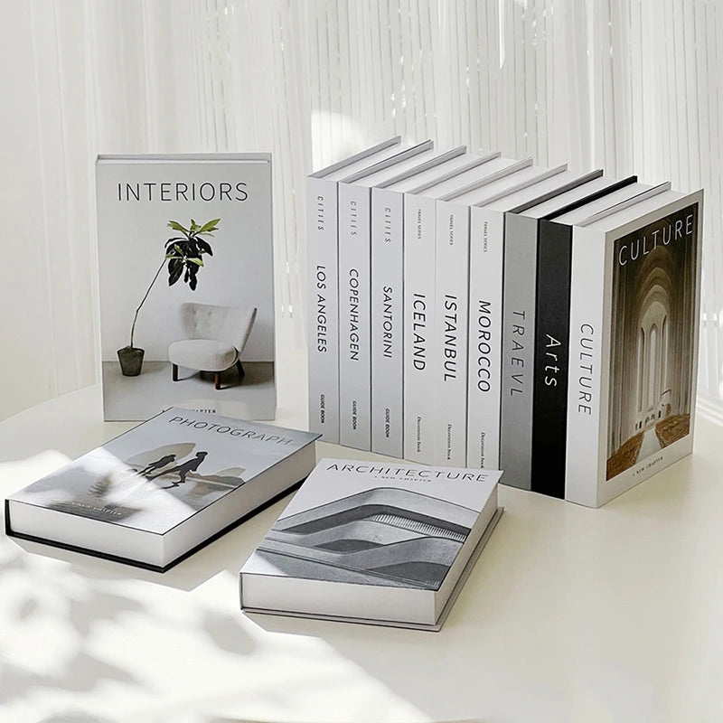 Livres Décoratifs Factices Design Créatif pour Table Basse