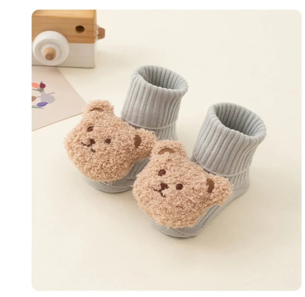 Chaussettes Bébé Hiver Motif Ourson Épaisses