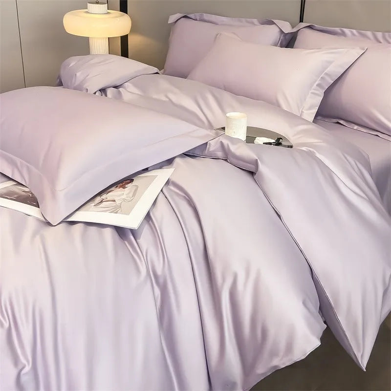 Parure de Lit Coton Égyptien 1000TC Ultra Douce 4 Pièces