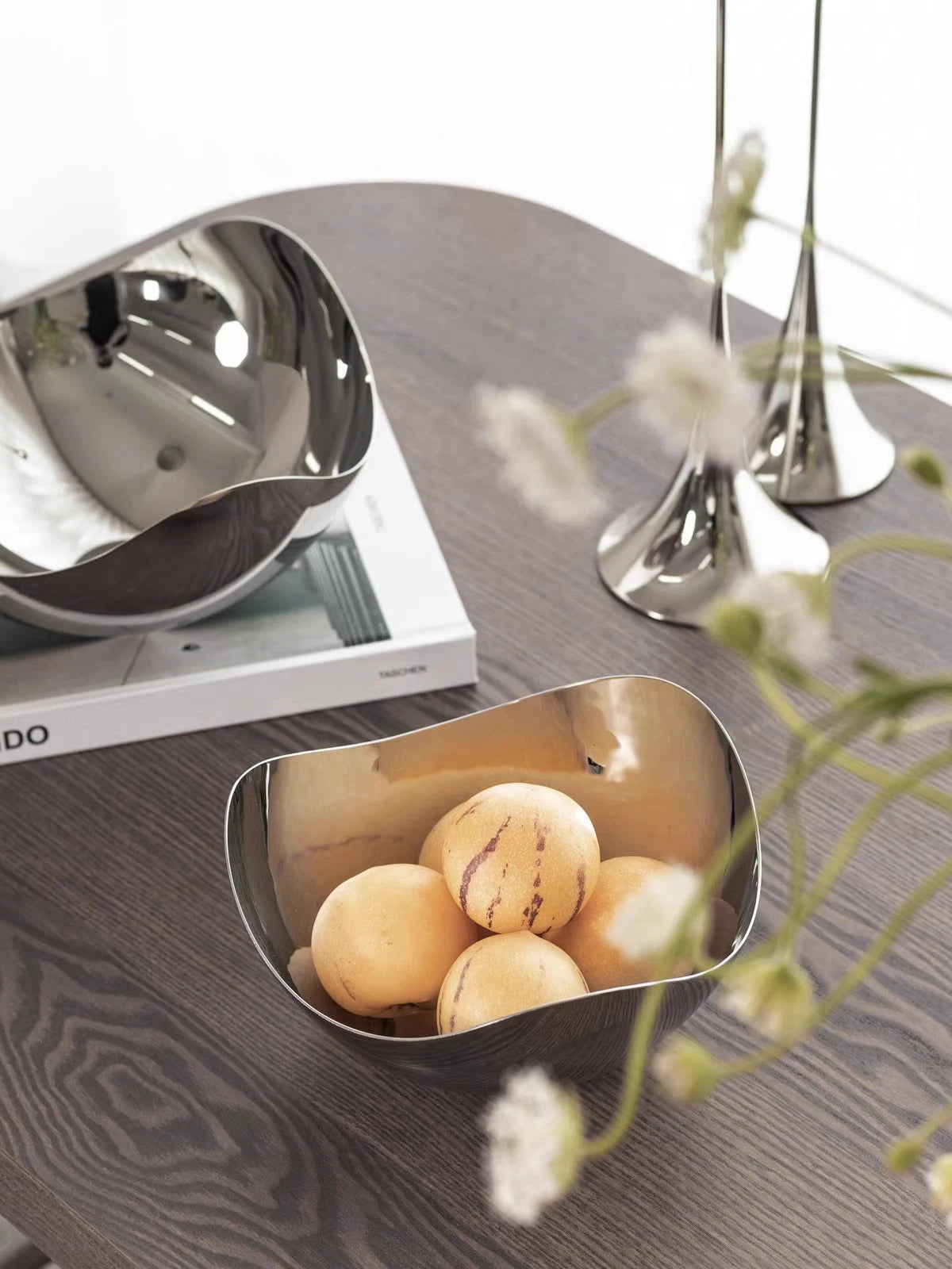 Stainless Steel Fruit Bowl – Nordic Round Serving Dish
