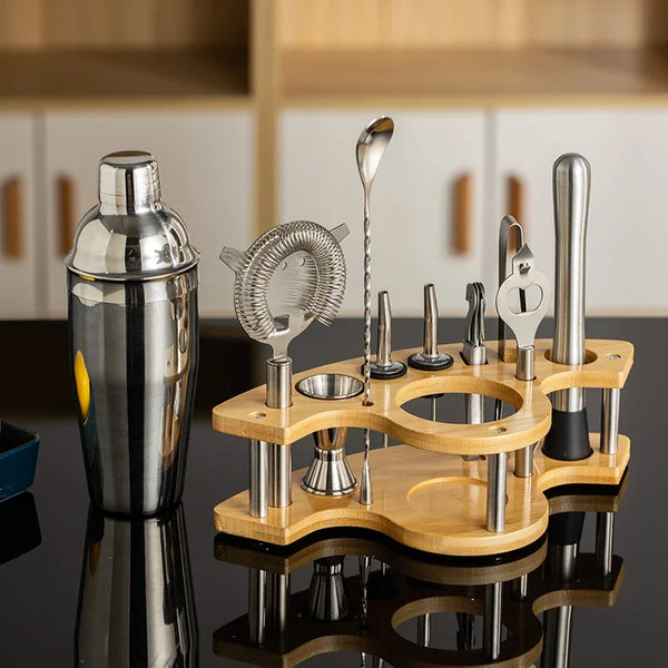 Ensemble Shaker à Cocktail Inox Kit Barman Complet