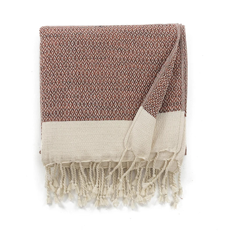 Couverture en Coton à Franges - Style Turc