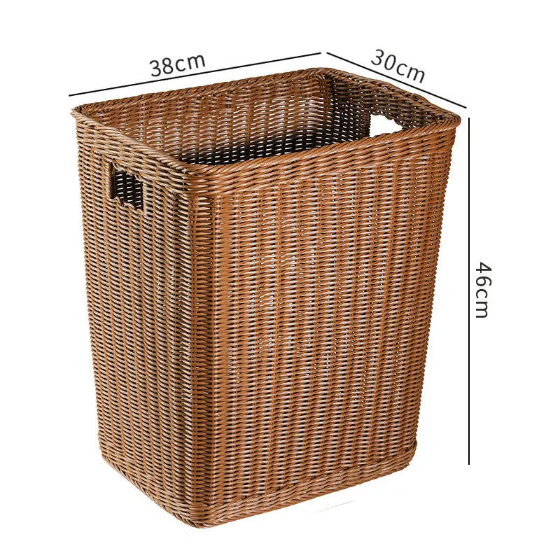 Panier de Rangement Rond Tressé - Style Rotin