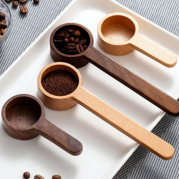 Cuillère Doseuse à Café en Bois de Noyer Massif