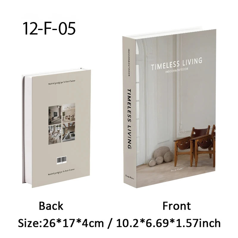 Boîte de Rangement Livre Factice Design Fashion Nordique