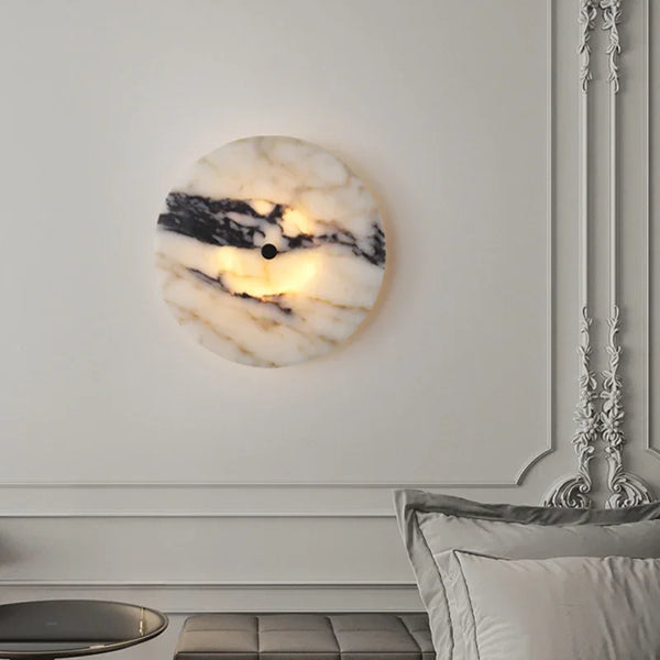Applique Murale Ronde Pierre Naturelle Luxueuse Salon