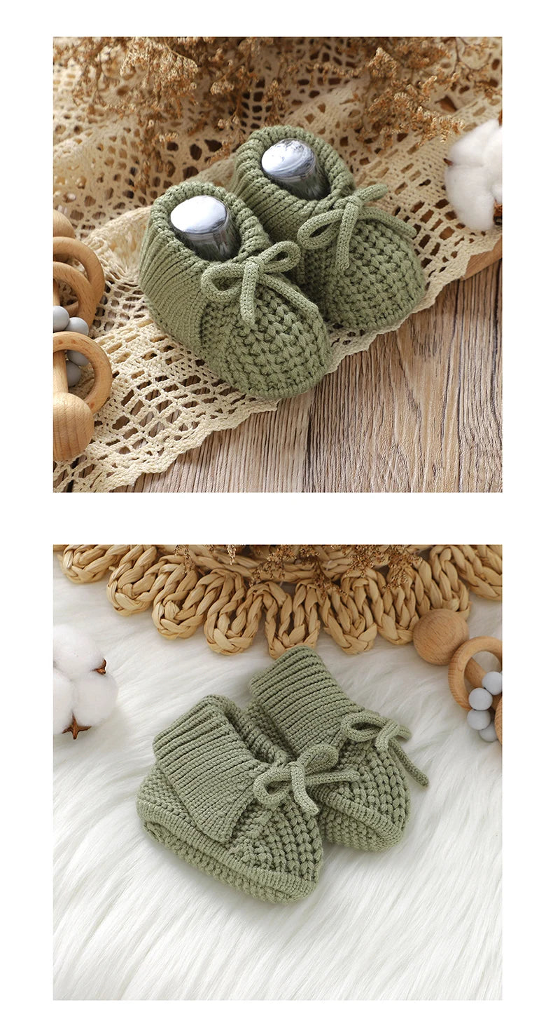 Chaussons Bébé Tricotés à Revers 0-18 Mois