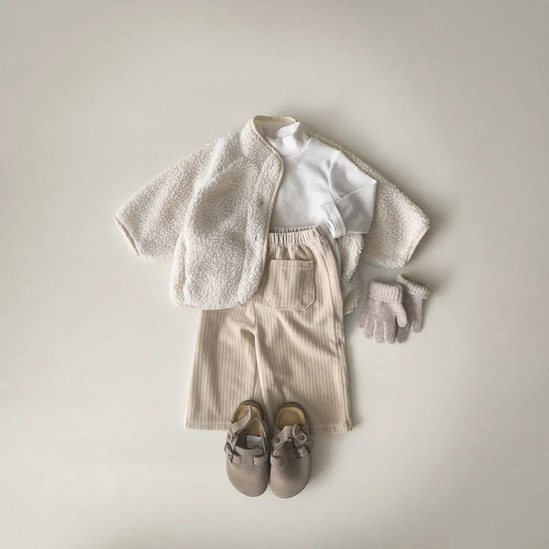 Manteau Enfant Matelassé Uni Style Coréen