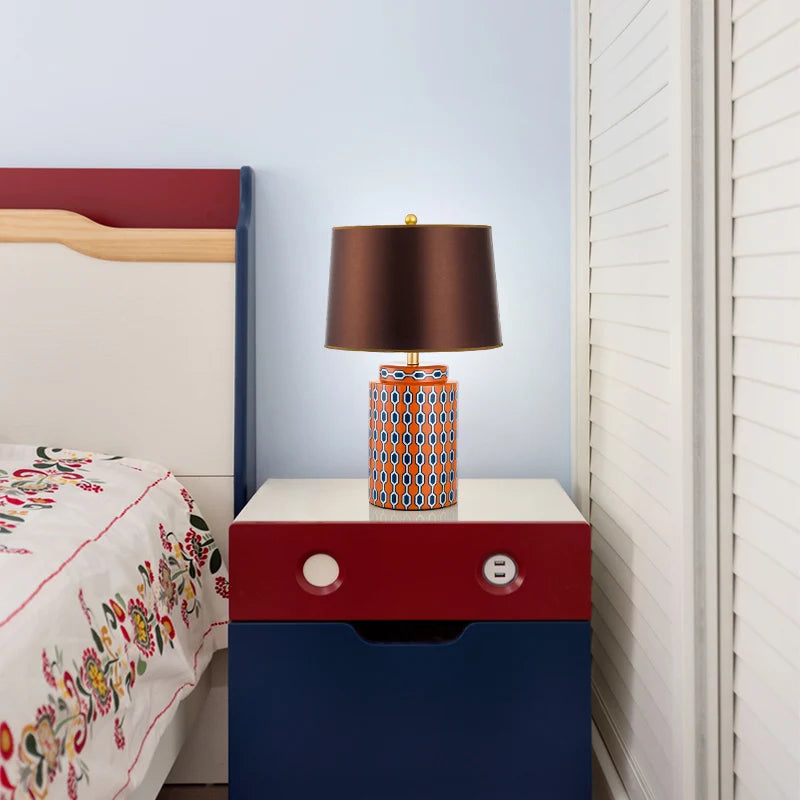 Lampe de Table Céramique - Style Champêtre Européen
