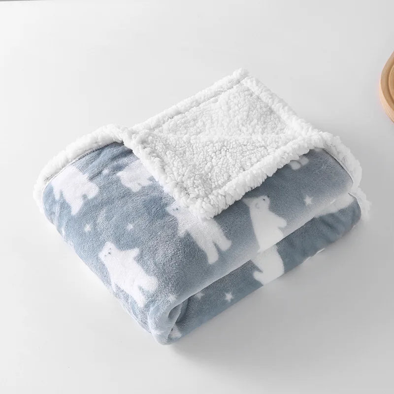 Couverture Bébé Polaire Double Épaisseur Hiver