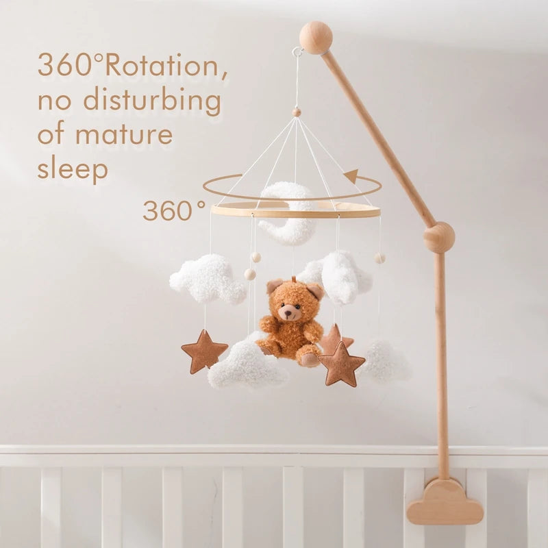 Mobile Musical en Bois pour Lit Bébé