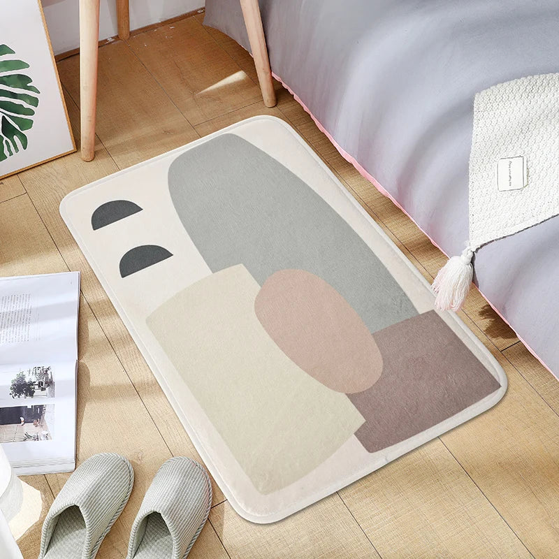 Tapis de Chevet en Peluche - Longue Bande Antidérapante
