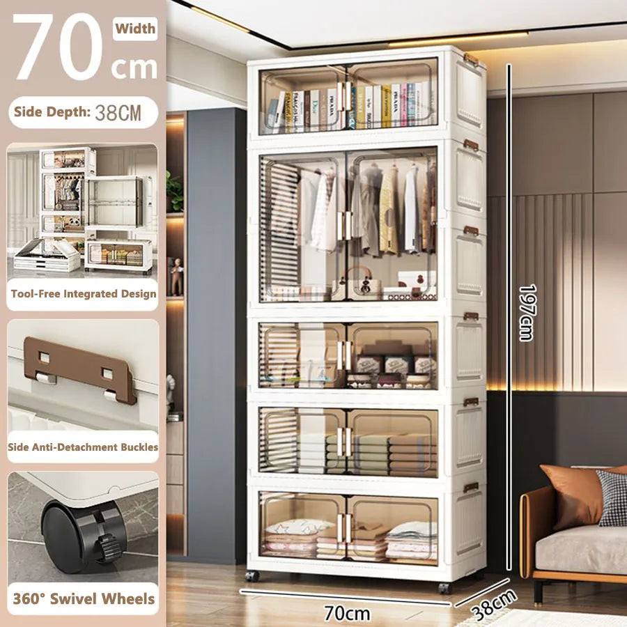 Meuble de Rangement Multi-Niveaux Sans Montage