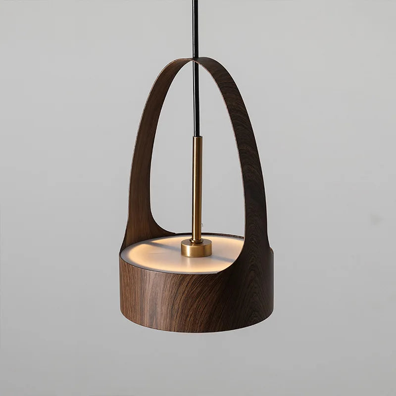 Suspension LED Effet Bois Style Restaurant Nordique