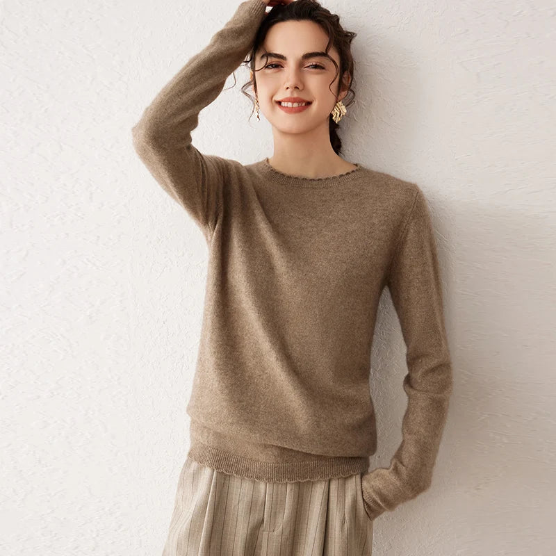 Pull Femme 100% Cachemire Basique