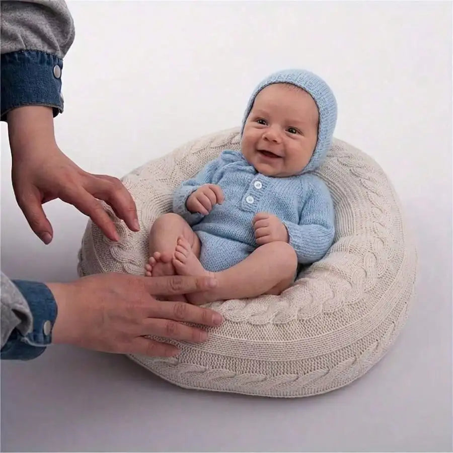 Coussin Pouf Rond pour Photographie Bébé
