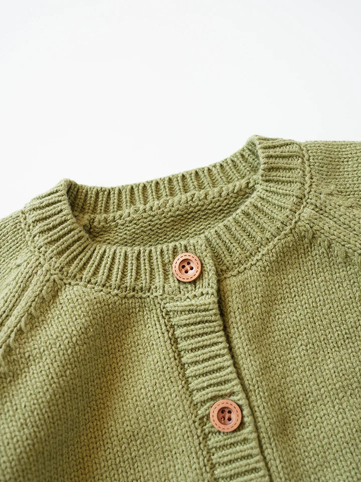 Cardigan Fille Brodé Motif Champignon