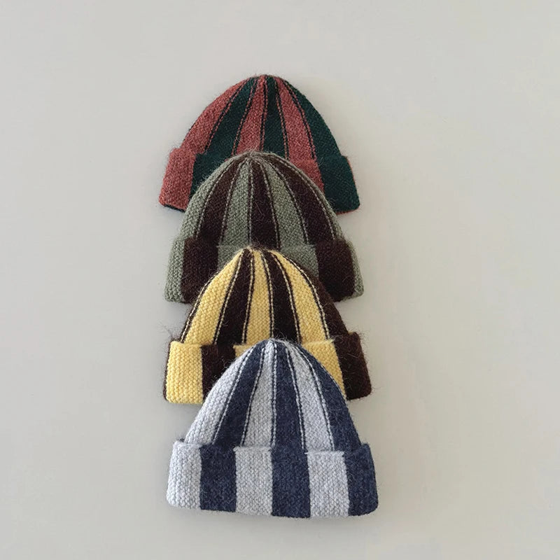 Bonnet Enfant Tricoté Motif Pastèque