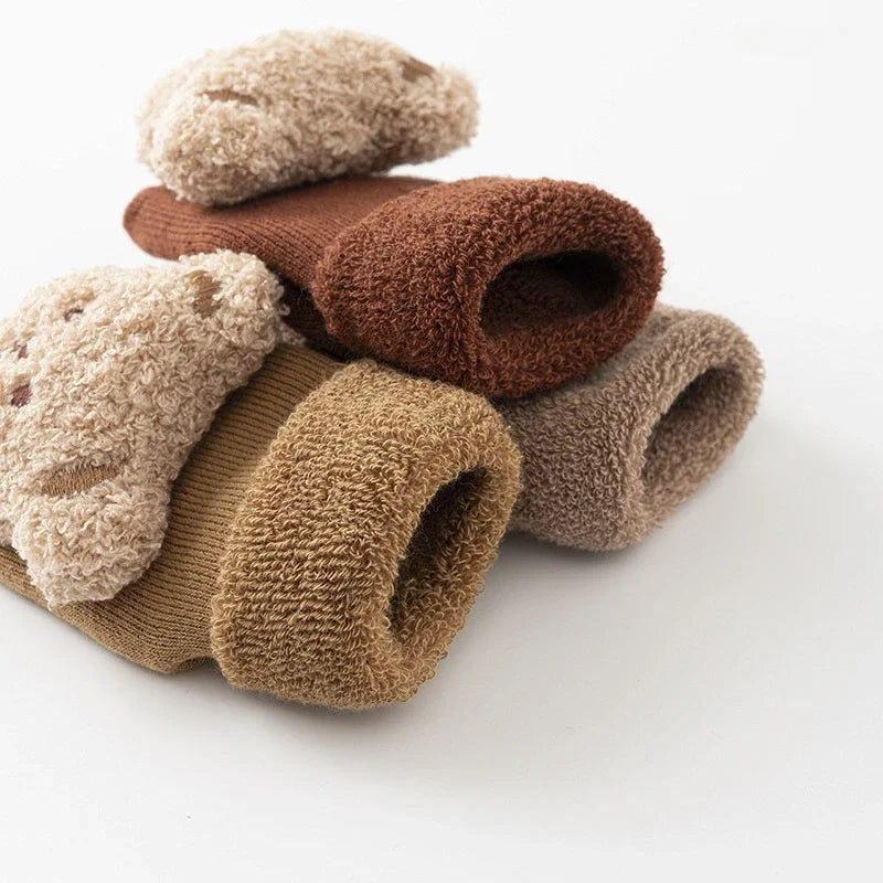 Chaussettes Bébé Antidérapantes Motif Ourson