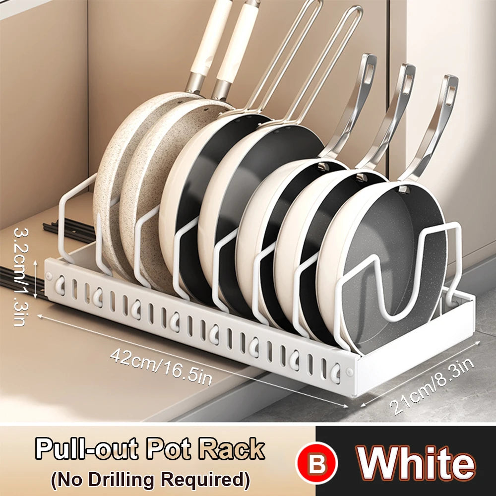 Organisateur Coulissant pour Casseroles et Couvercles