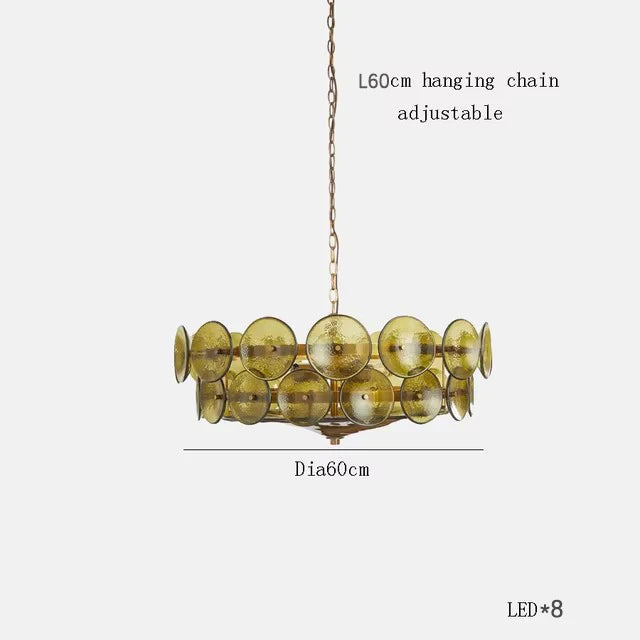 Suspension en Verre Design Français - Style Rétro Nordique