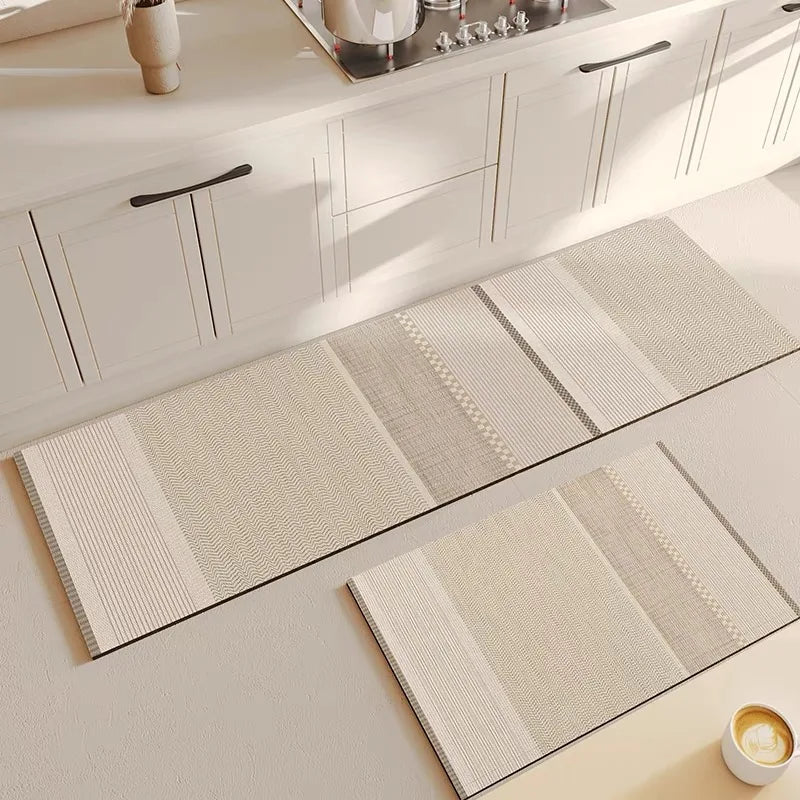 Tapis en Diatomite - Motif Géométrique Antidérapant
