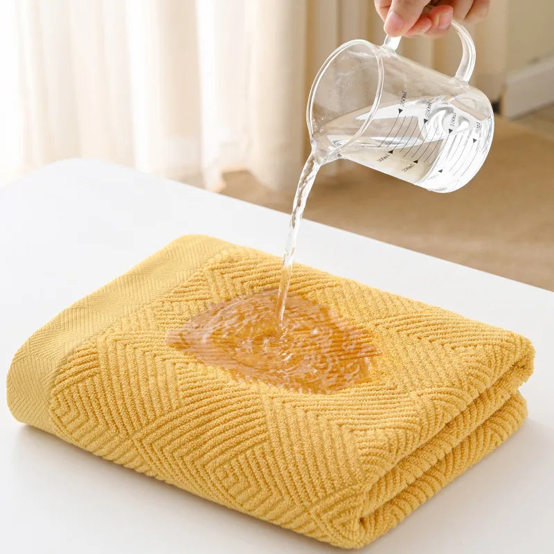 Cotton Bath Towel Trio – Thick & Absorbent