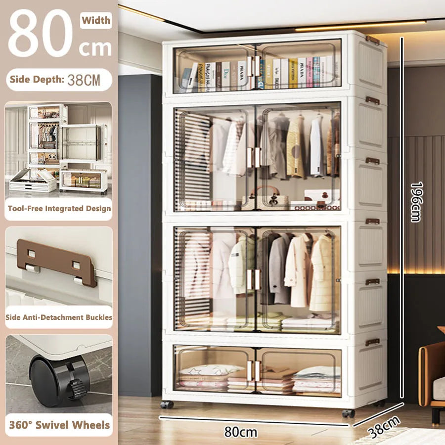 Meuble de Rangement Multi-Niveaux Sans Montage
