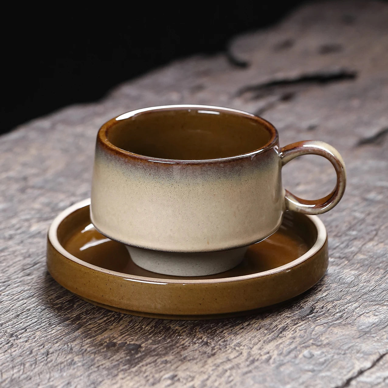 Tasse en Céramique Nordique avec Plateau 290ml