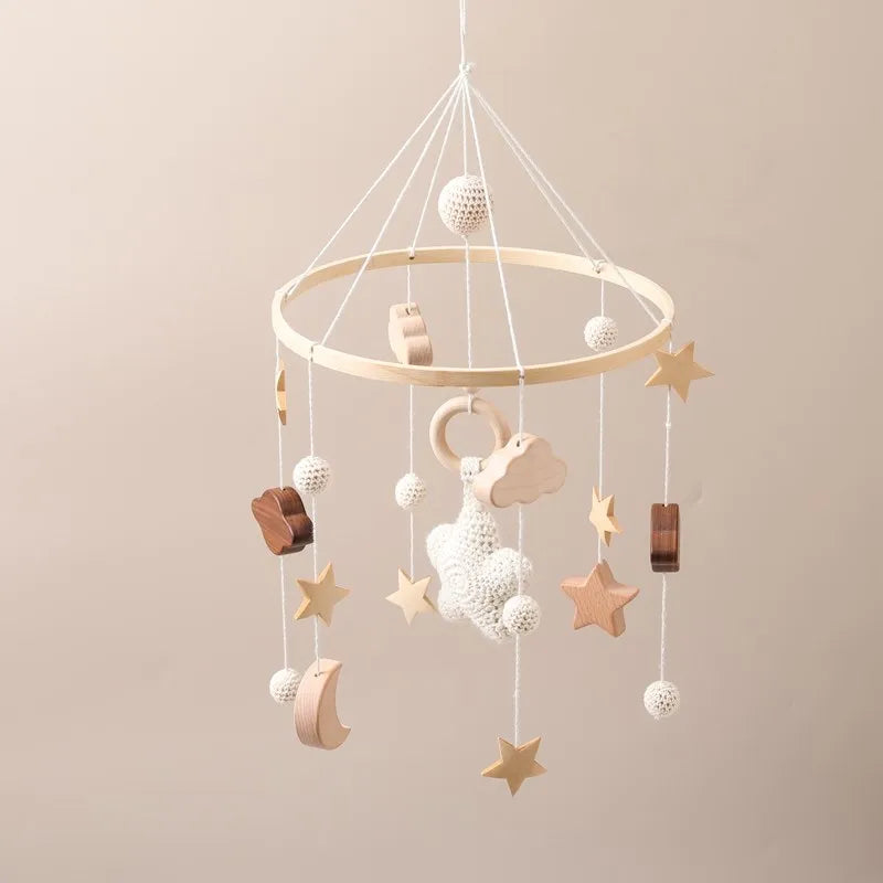 Mobile Musical en Bois pour Lit Bébé