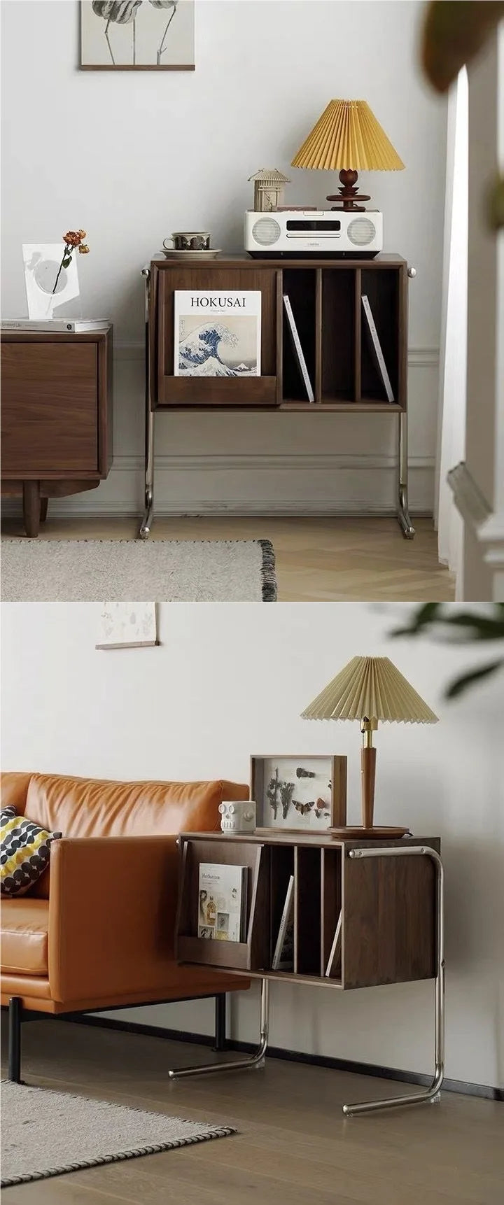 Étagère Scandinave en Bois Massif Multi-Fonction