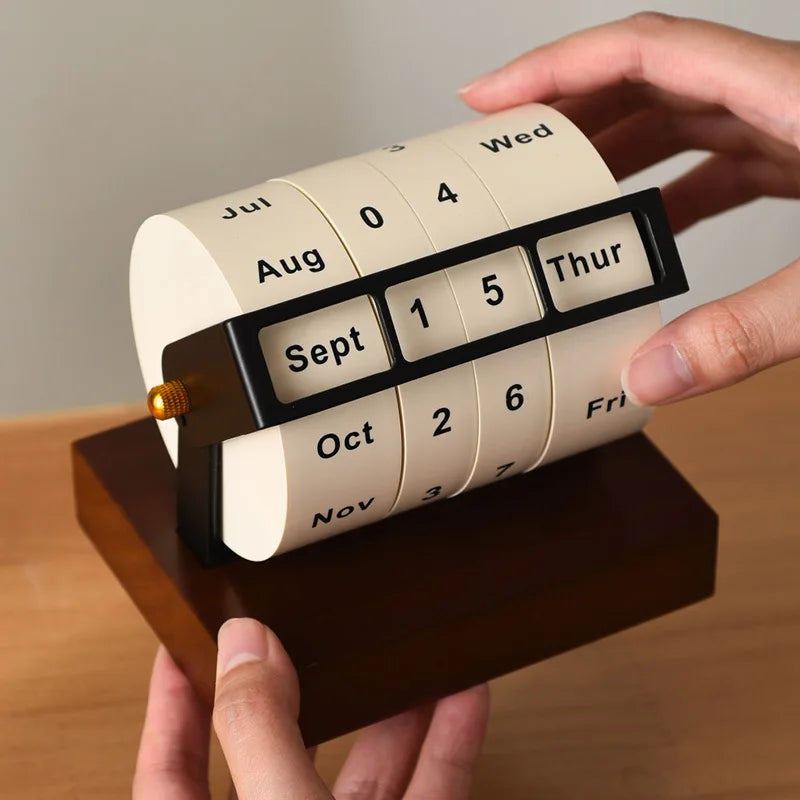 Calendrier Perpétuel Rotatif Grande Roue pour Bureau