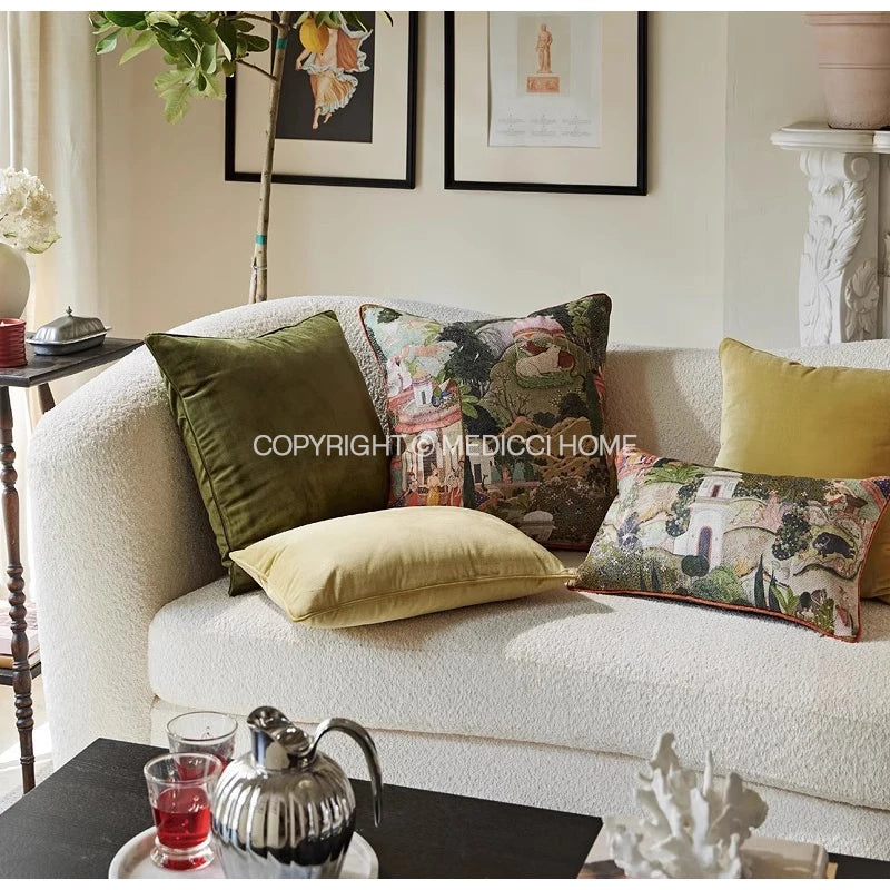 Housse de Coussin Lombaire Toscana - Charme Salon Italien