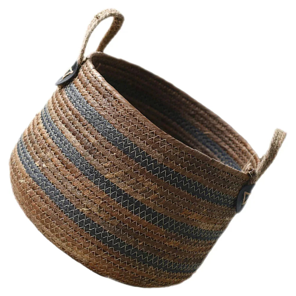 Panier à Linge en Corde Tressée Pliable Rotin