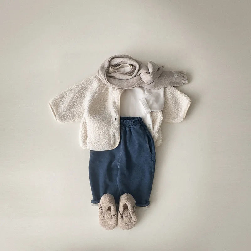 Manteau Enfant Matelassé Uni Style Coréen