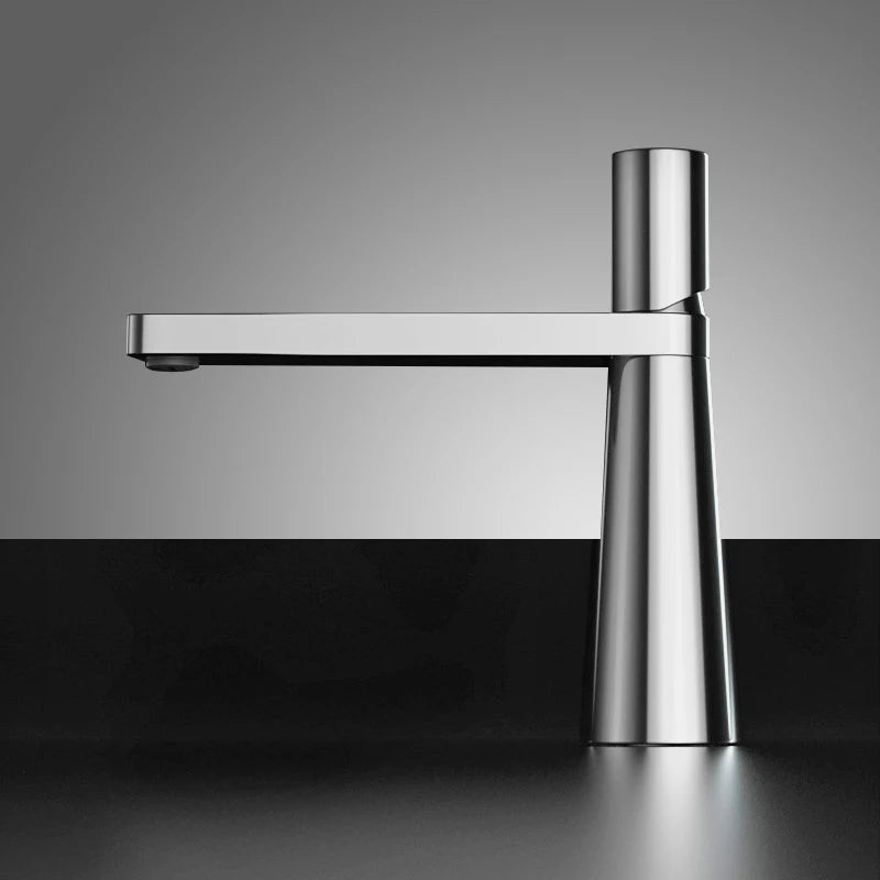 Robinet de Lavabo Or Brossé en Laiton Massif