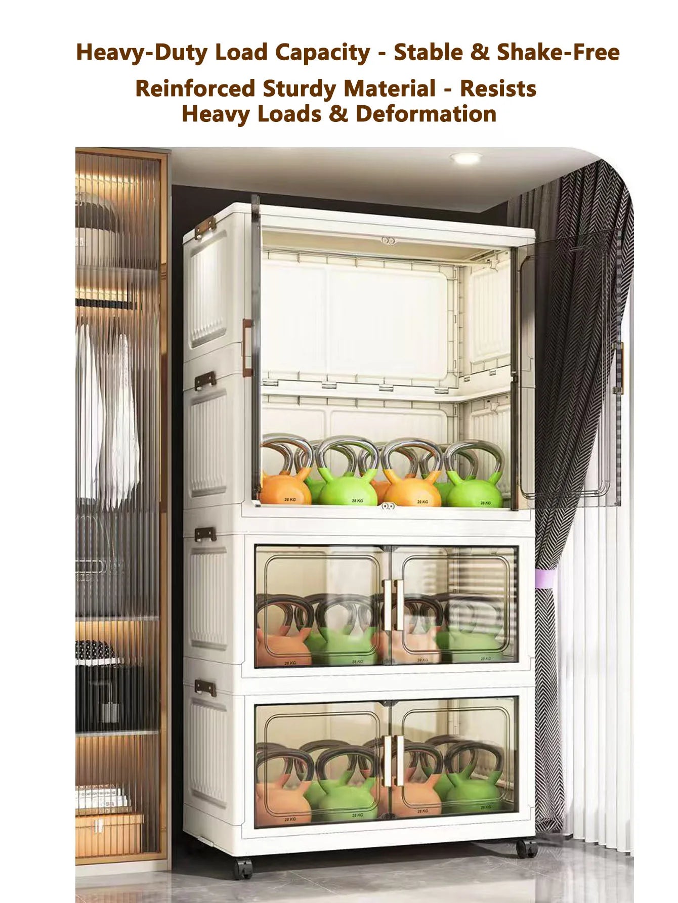 Meuble de Rangement Multi-Niveaux Sans Montage