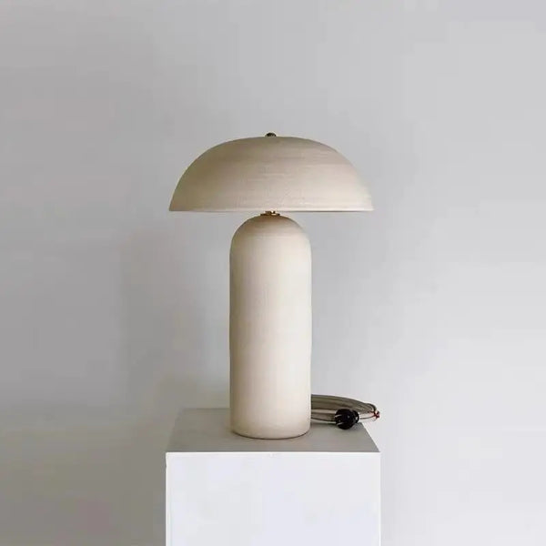 Lampe de Table Pot en Argile Style Wabi-Sabi
